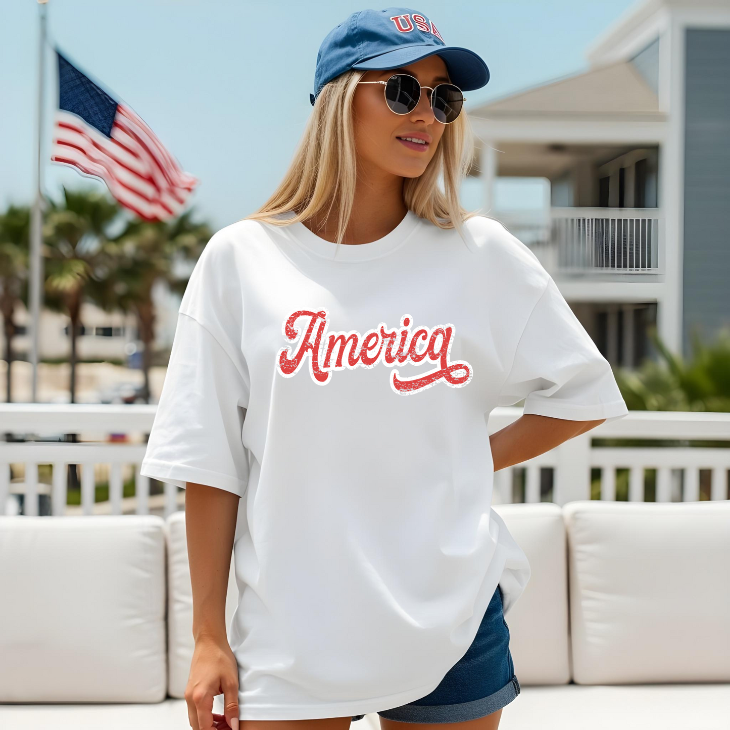 Vintage America Short Sleeve T-Shirt